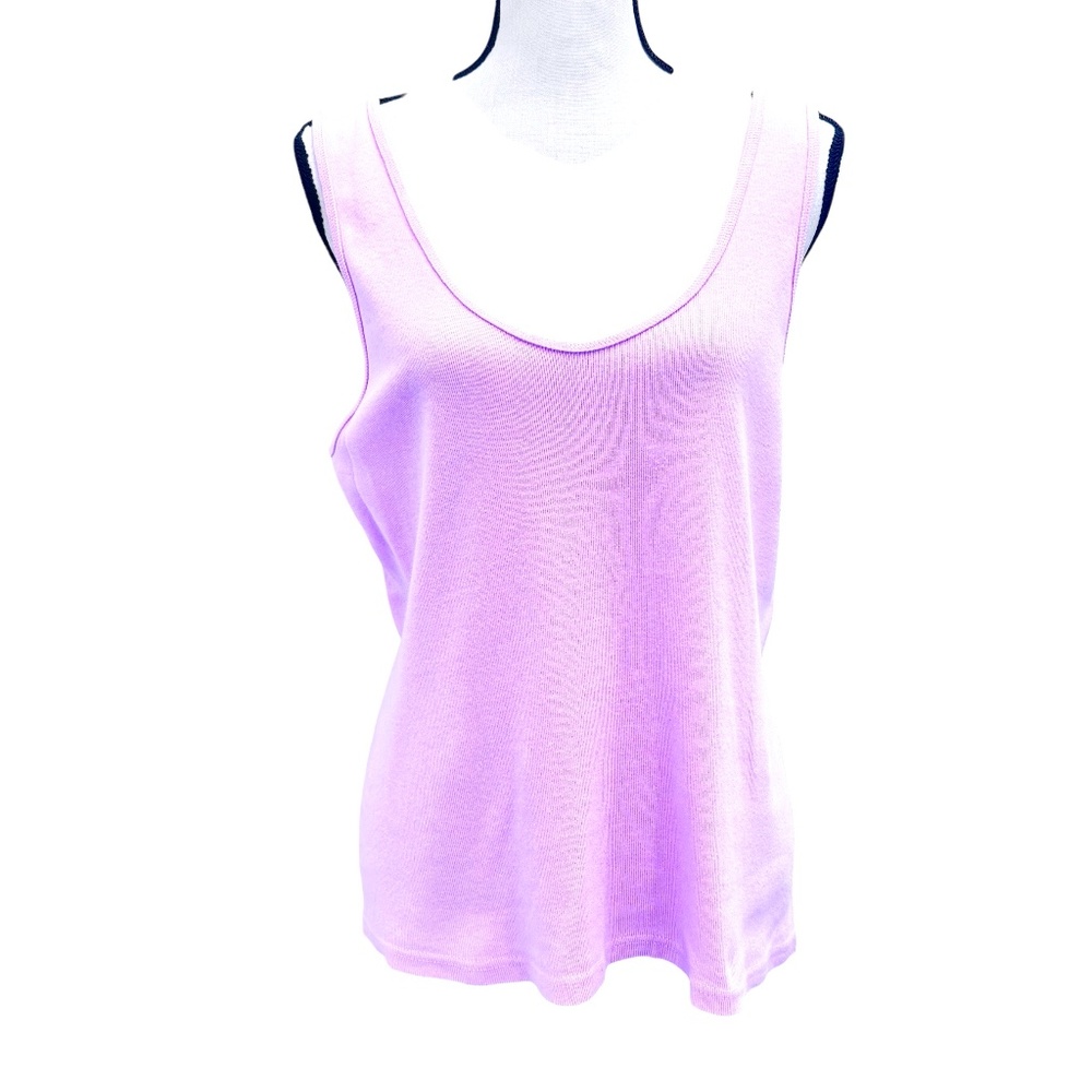 MICHAEL STARS PINK LOOSE FIT SCOOP NECK TANK TOP